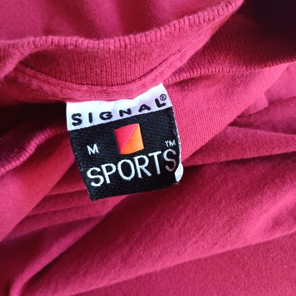 M Vintage 1980's Mens Tee Medium Single stitch T-shirt SMALL TOWN BAR SIGNAL USA - Picture 2 of 6